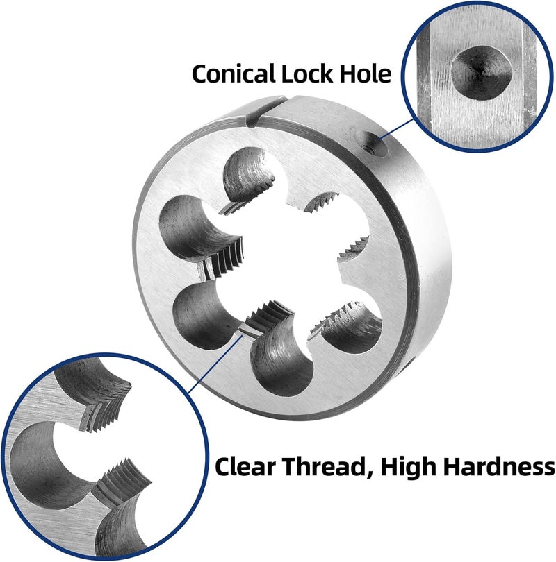 Burkit Metric M24 X 1 Round Threading Die, M24 x 1.0 Machine Thread Die Right Hand - Image 4